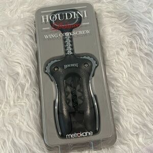NIP Deluxe Wing Corkscrew Wine Bottle Opener Bar Accessory